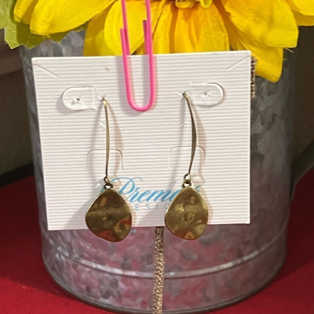 Premier Designs Gold Fishhook Earrings #PDER1